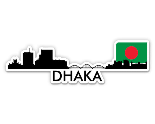 Dhaka Bangladesh Skyline  Sticker