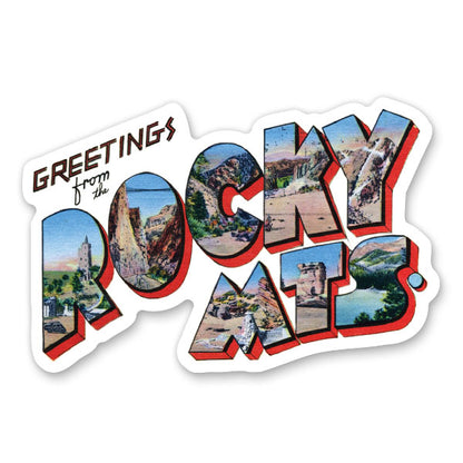 Greetings from the Rocky Mountains Sticker