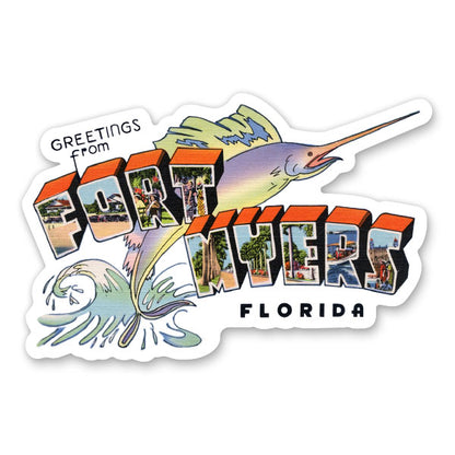 Greetings from Fort Myers Florida Sticker