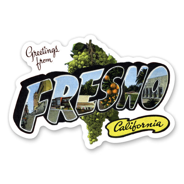 Greetings from Fresno California Sticker