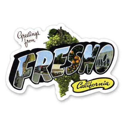 Greetings from Fresno California Sticker
