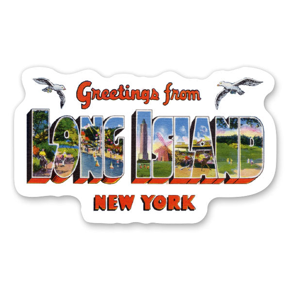 Greetings from Long Island New York Sticker