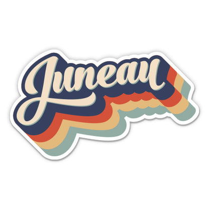 Juneau Alaska Retro Sticker