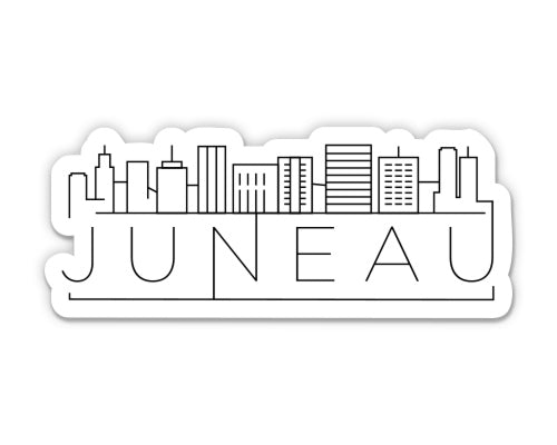 Juneau Alaska City Skyline Sticker