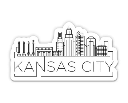 Kansas City Missouri City Skyline Sticker