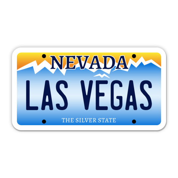 Las Vegas Nevada License Plate Style Sticker