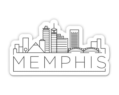 Memphis Tennessee City Skyline Sticker