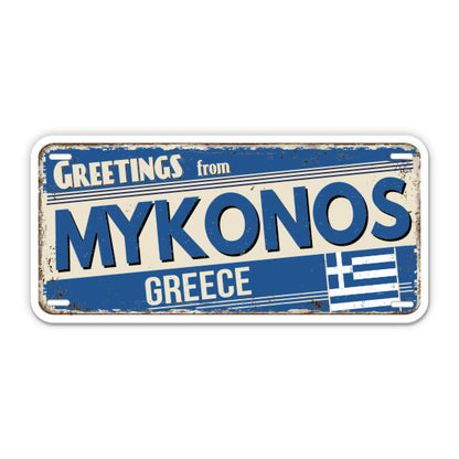 Greetings from Mykonos Greece Sticker