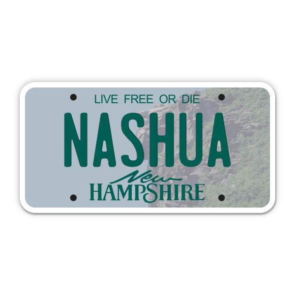 Nashua New Hampshire License Plate Style Sticker