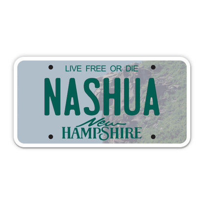 Nashua New Hampshire License Plate Style Sticker