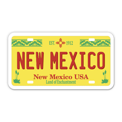 New Mexico License Plate Style Sticker