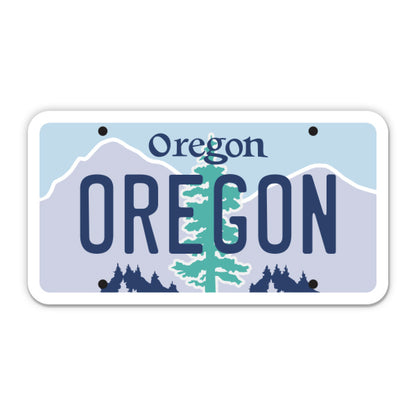 Oregon License Plate Style Sticker