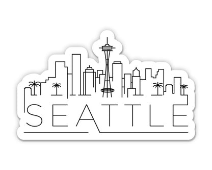 Seattle Washington City Skyline Sticker