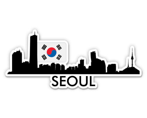 Seoul South Korea Skyline  Sticker