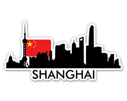 Shanghai China Skyline  Sticker
