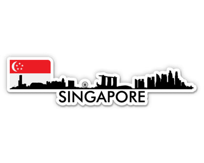 Singapore Skyline  Sticker