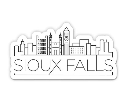 Sioux Falls South Dakota City Skyline Sticker