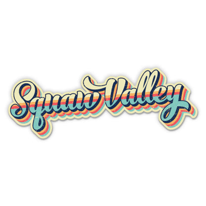 Squaw Valley Retro Ski Style Sticker