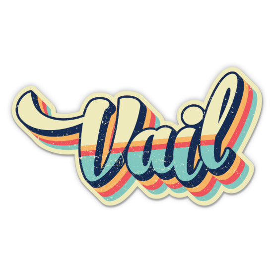 Vail Colorado Retro Ski Style Sticker