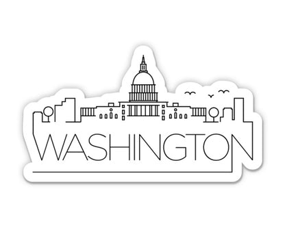 Washington DC City Skyline Sticker