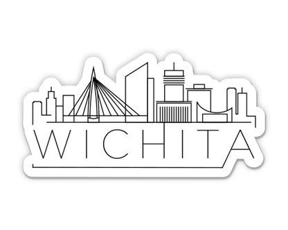 Wichita Kansas City Skyline Sticker