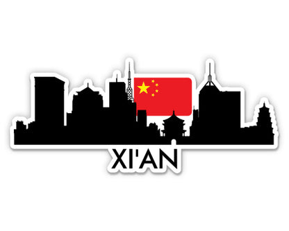 Xian China Skyline  Sticker